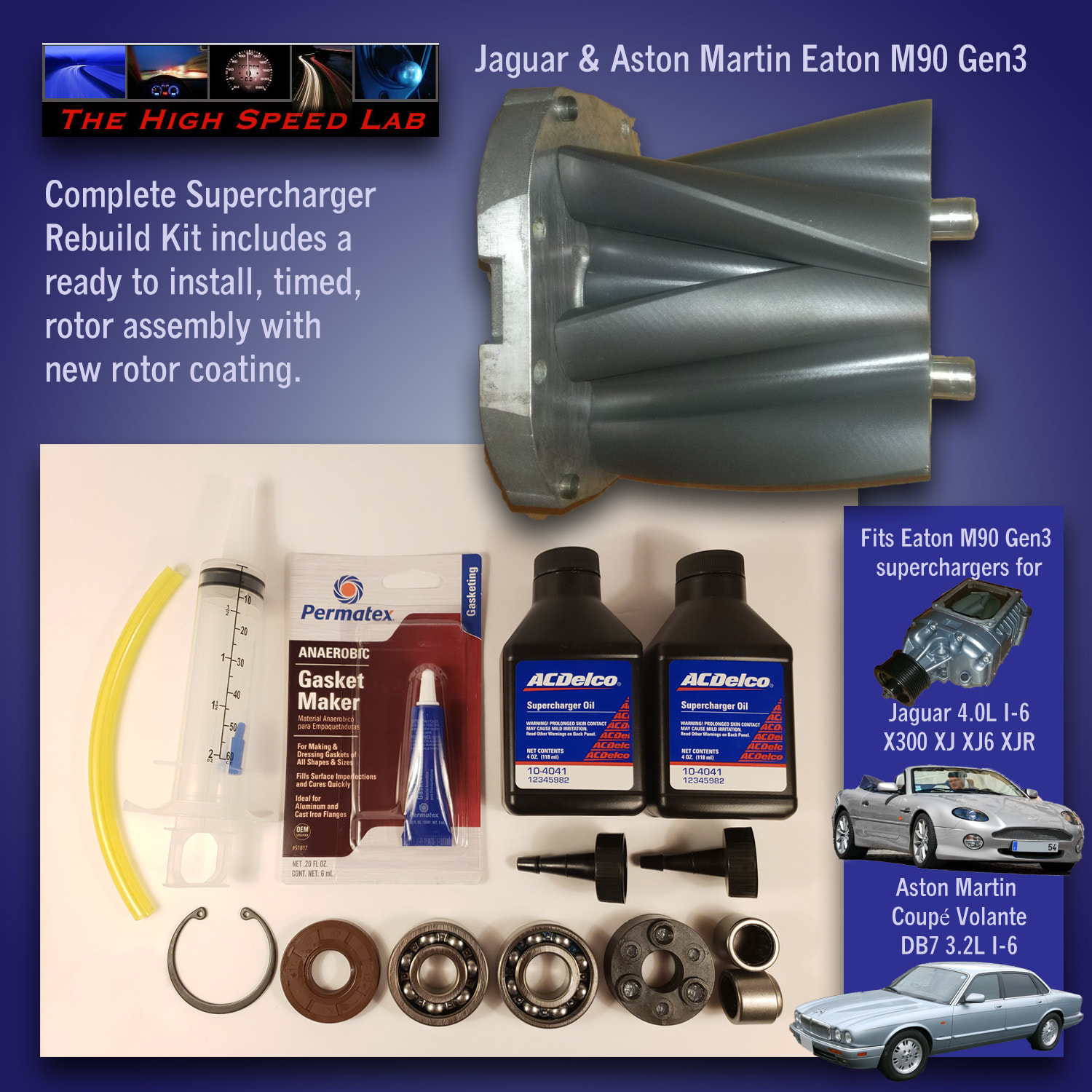 Aston Martin Db7 97 98 Do It Yourself Supercharger Complete Rebuild Kit
